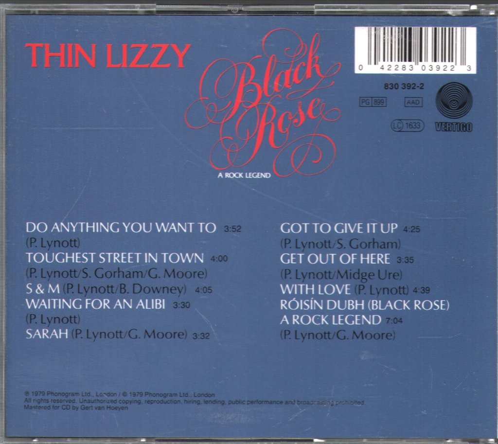 Thin Lizzy - Black Rose / A Rock Legend - Cd