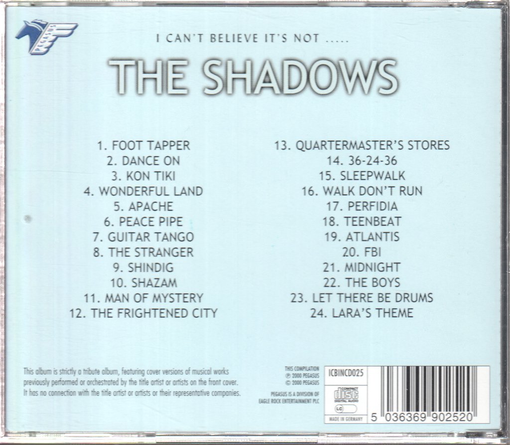 Apaches - I Can't Believe It's Not... The Shadows - Cd