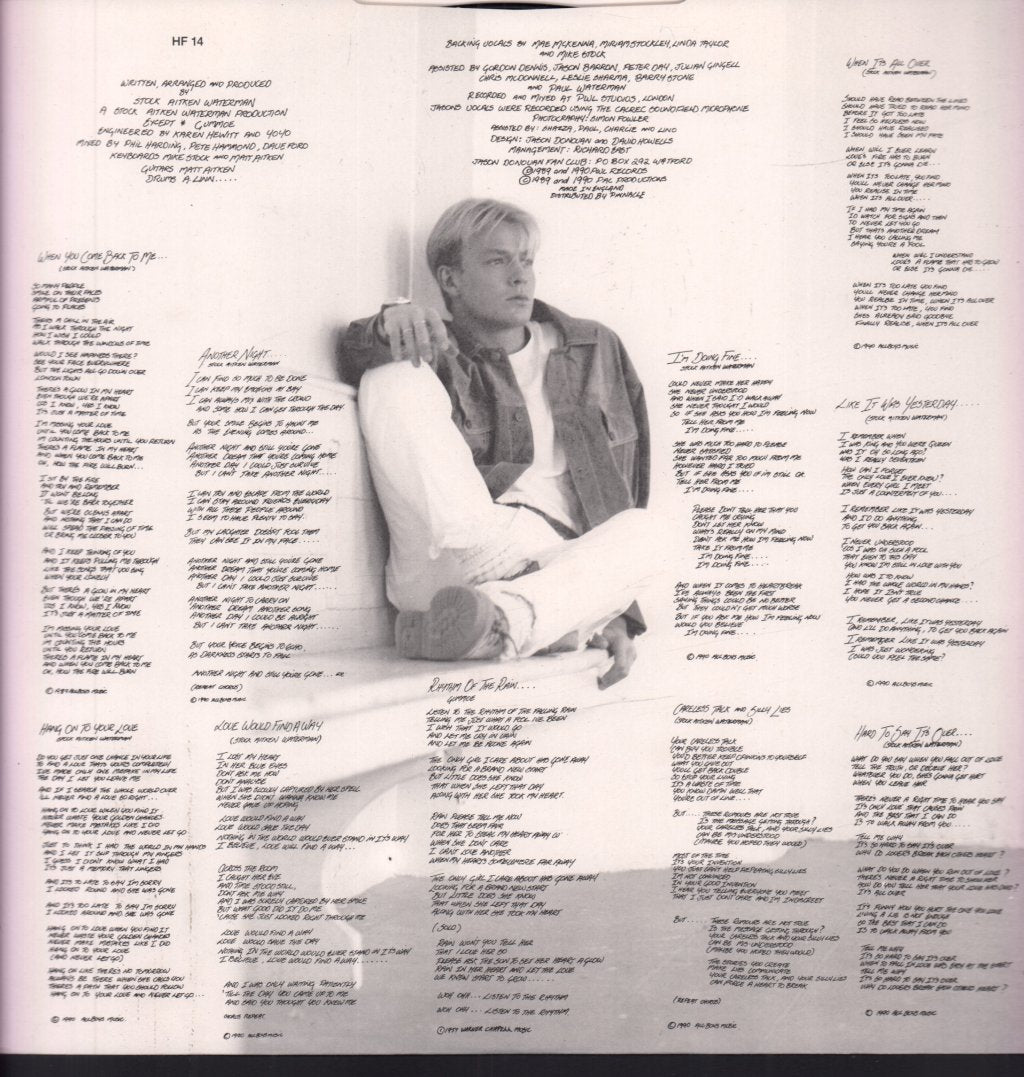 Jason Donovan - Between The Lines - Lp