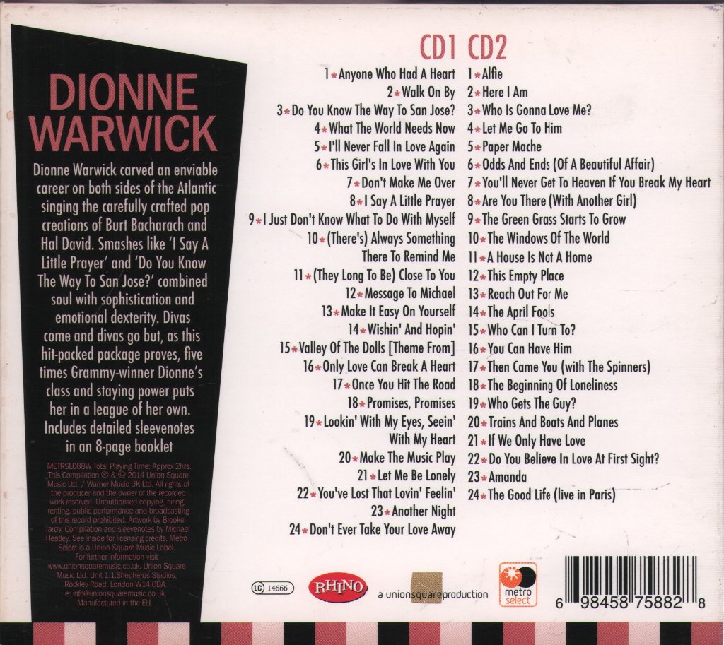 Dionne Warwick - Very Best Of Dionne Warwick - Double Cd