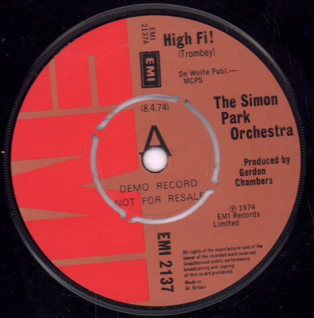 Simon Park Orchestra - High Fi - 7 Inch