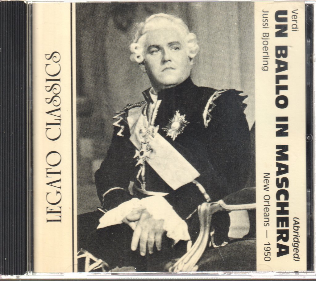 Jussi Björling - Verdi  Un Ballo in Maschera abridged - Cd
