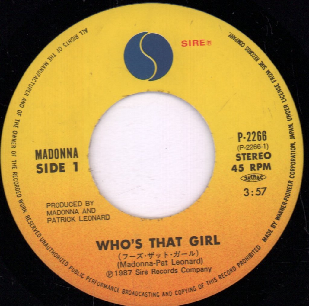Madonna - Who's That Girl - 7 Inch