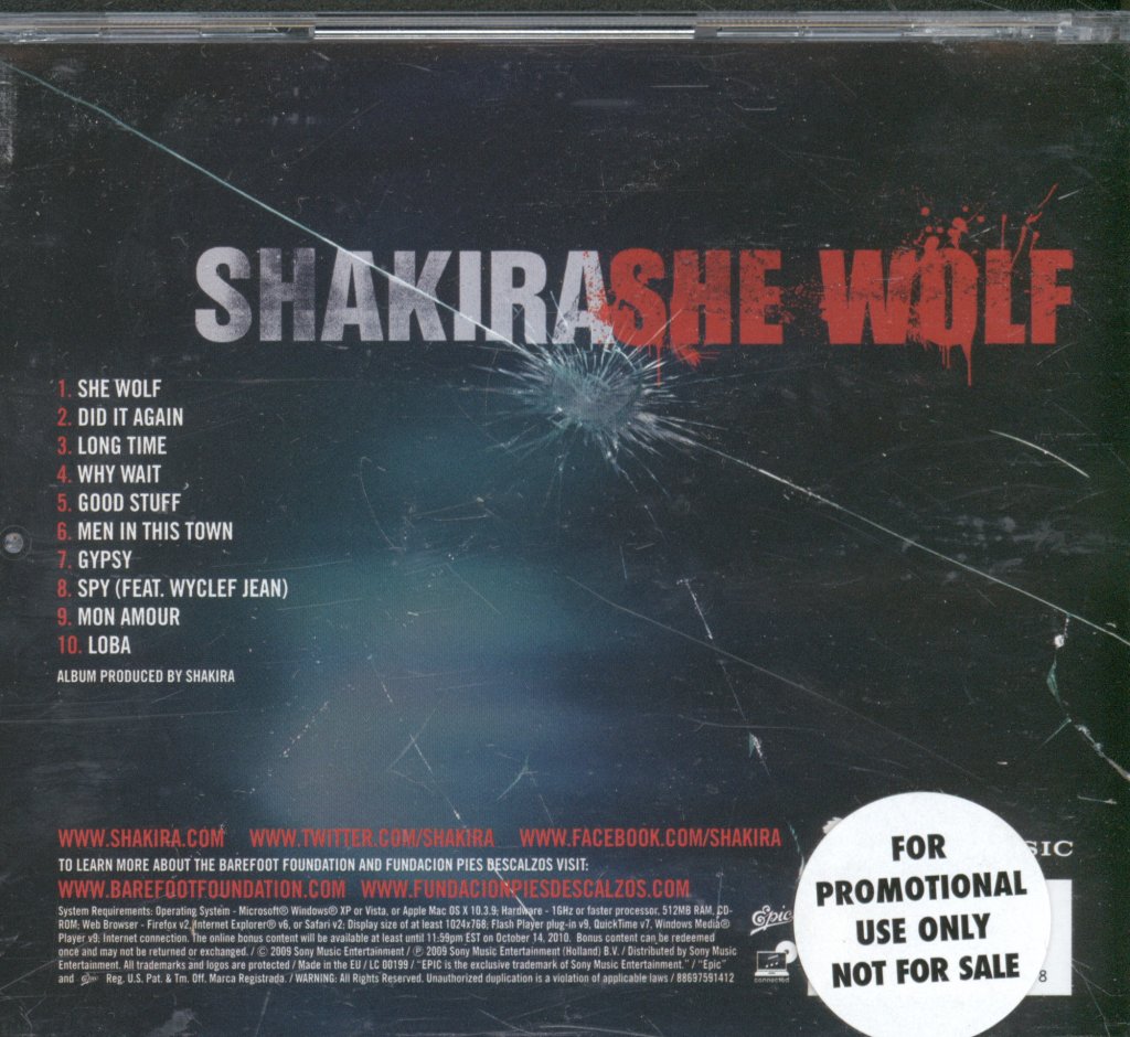 Shakira - She Wolf - Cd