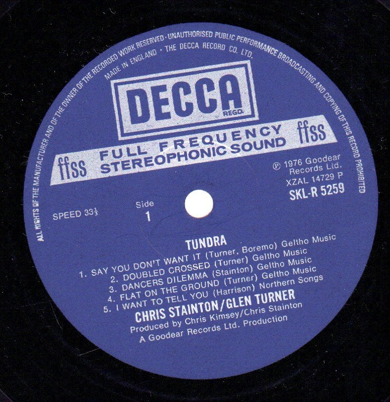 Chris Stainton/Glenn Turner - Tundra - Lp
