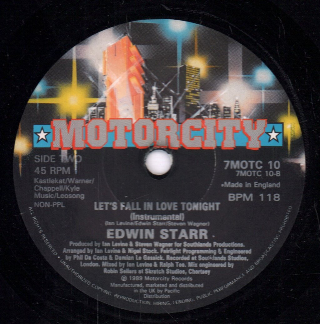 Edwin Starr - Let's Fall In Love Tonight - 7 Inch