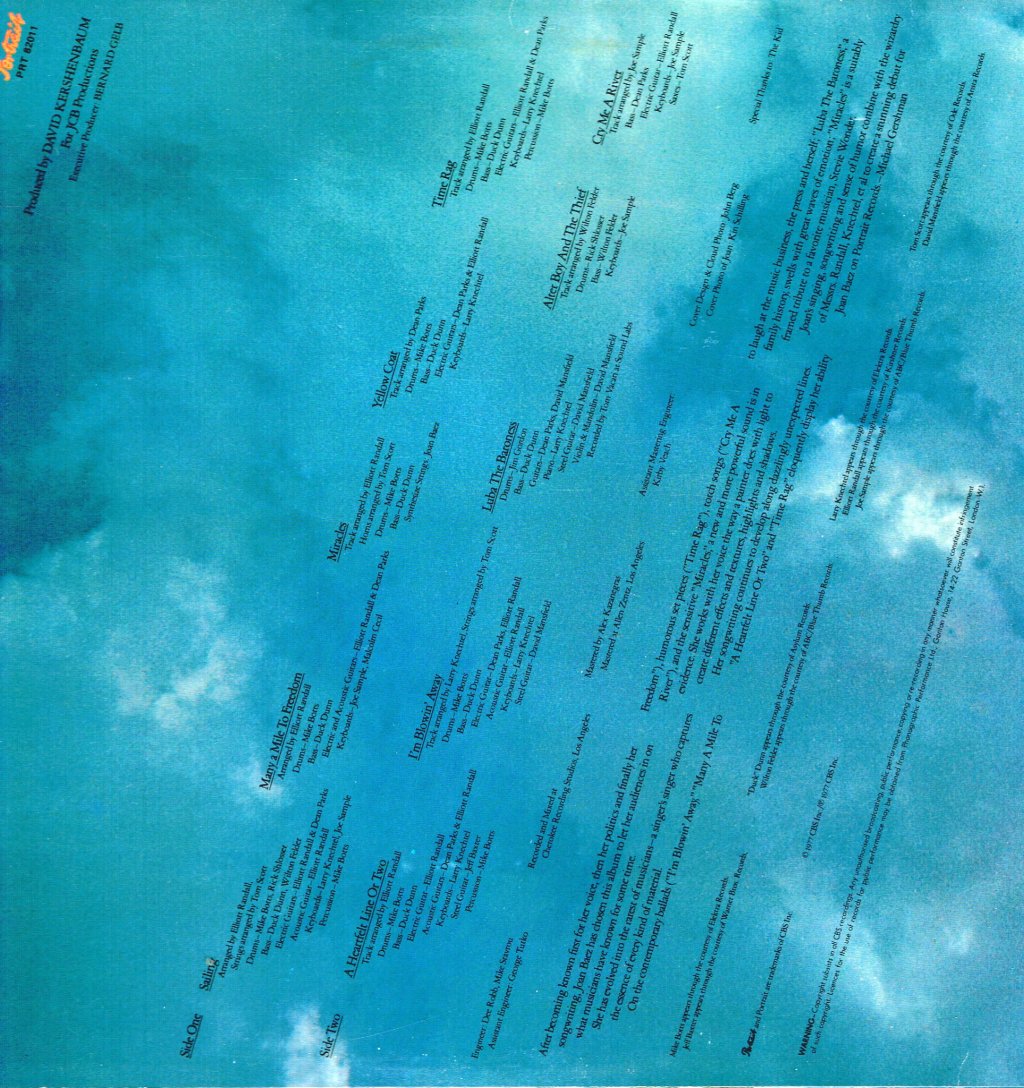 Joan Baez - Blowin' Away - Lp