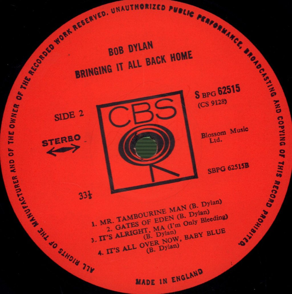 Bob Dylan - Bringing It All Back Home - Lp