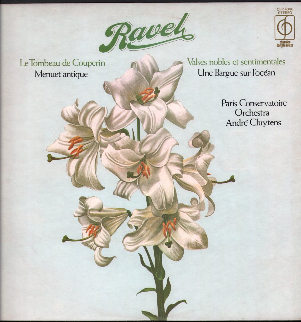 Andre Cluytens / Paris Conservatoire Orchestra - Ravel - Le Tombeau De Couperin - Valses Nobles Et Sentimentales - Lp
