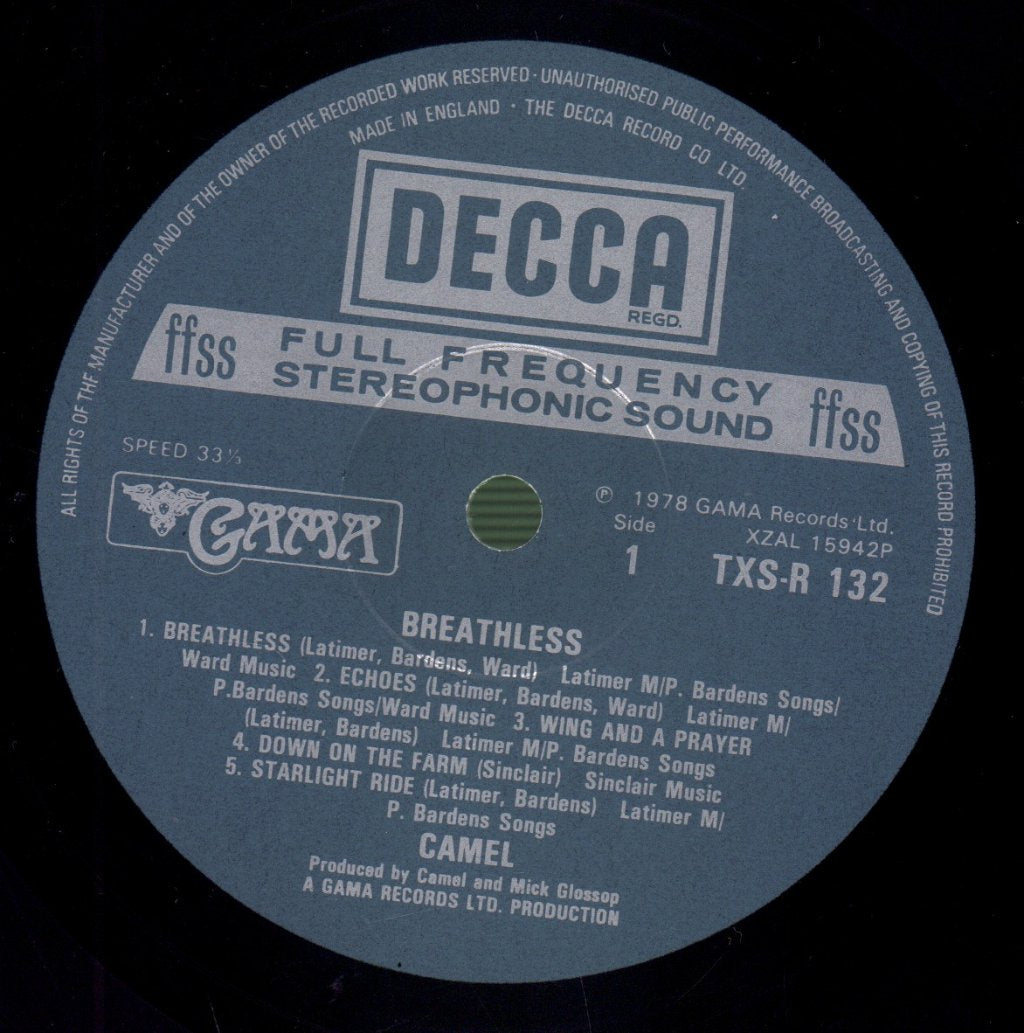Camel - Breathless - Lp