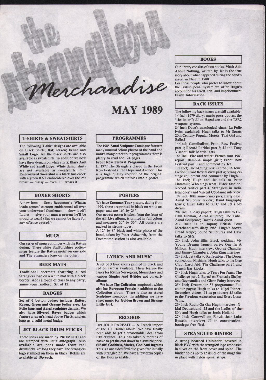 Stranglers - Strangled Volume 2 Number 8 - Fanzine