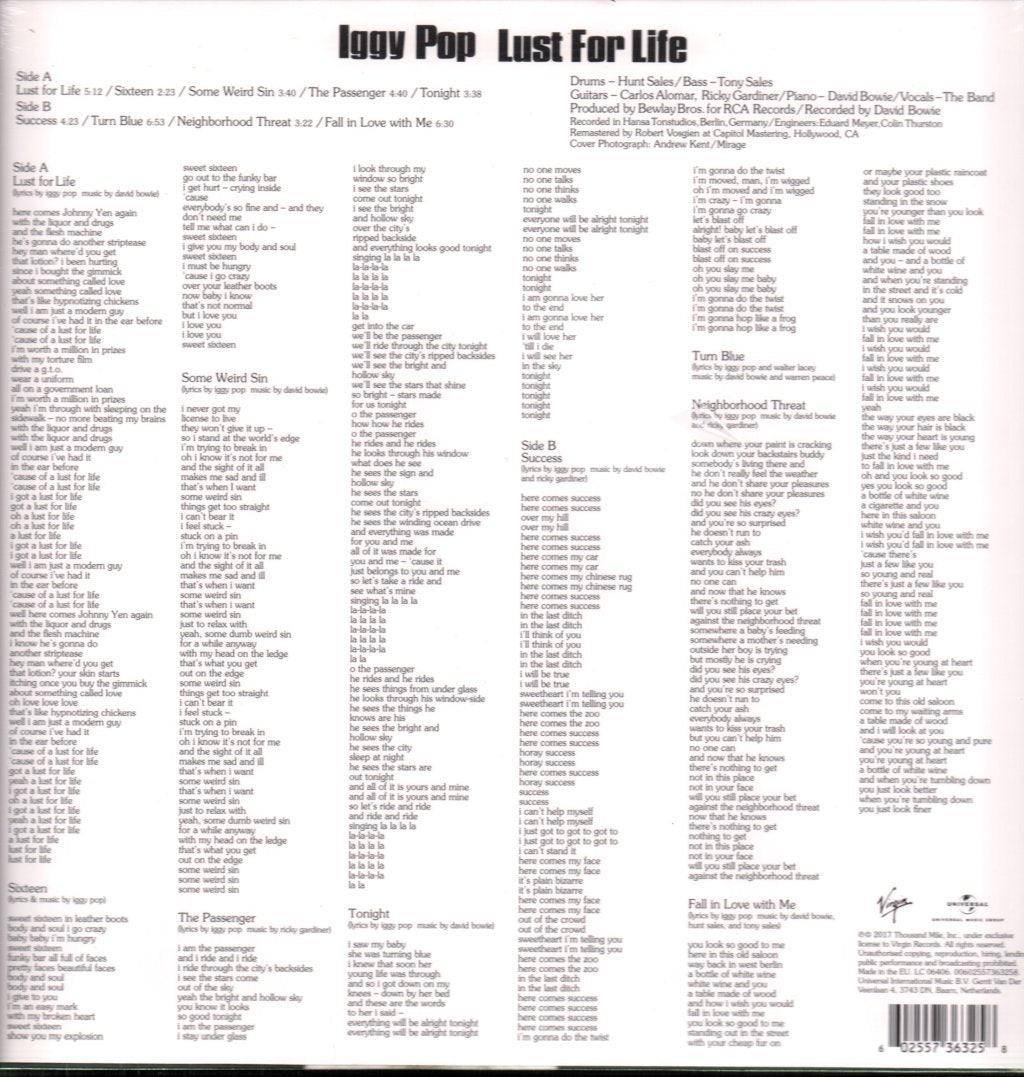 Iggy Pop - Lust For Life - Lp