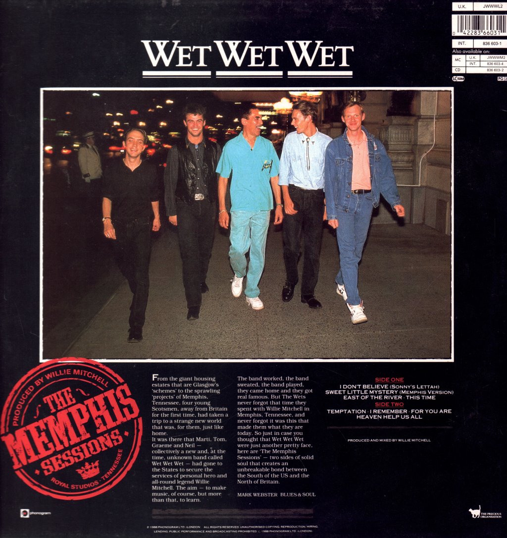 Wet Wet Wet - Memphis Sessions - Lp