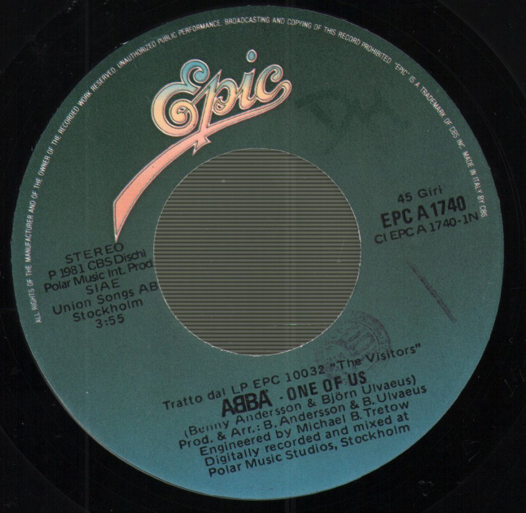 ABBA - One Of Us - 7 Inch