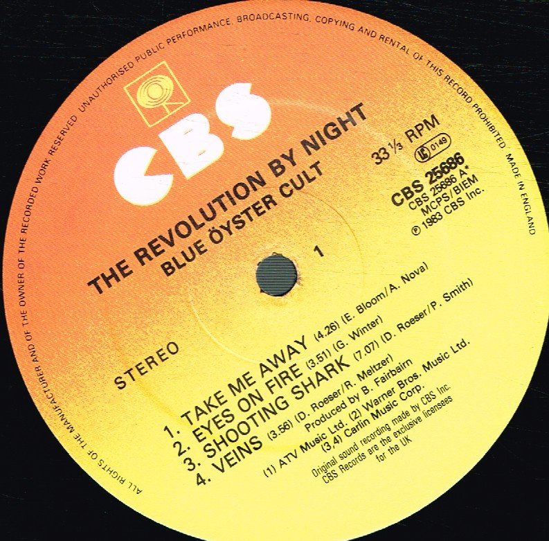 Blue Oyster Cult - Revolution By Night - Lp