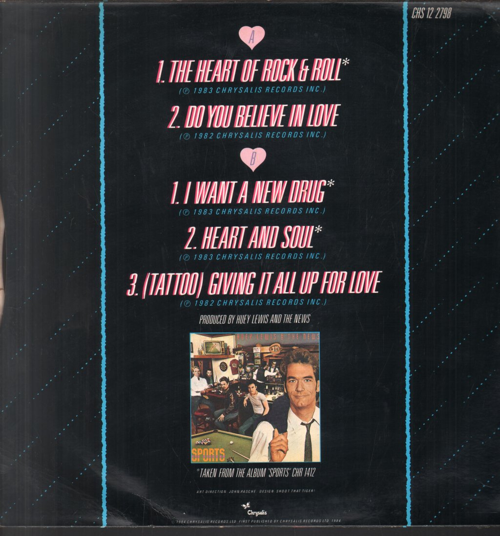 Huey Lewis And The News - Heart Of Rock And Roll - 12 Inch