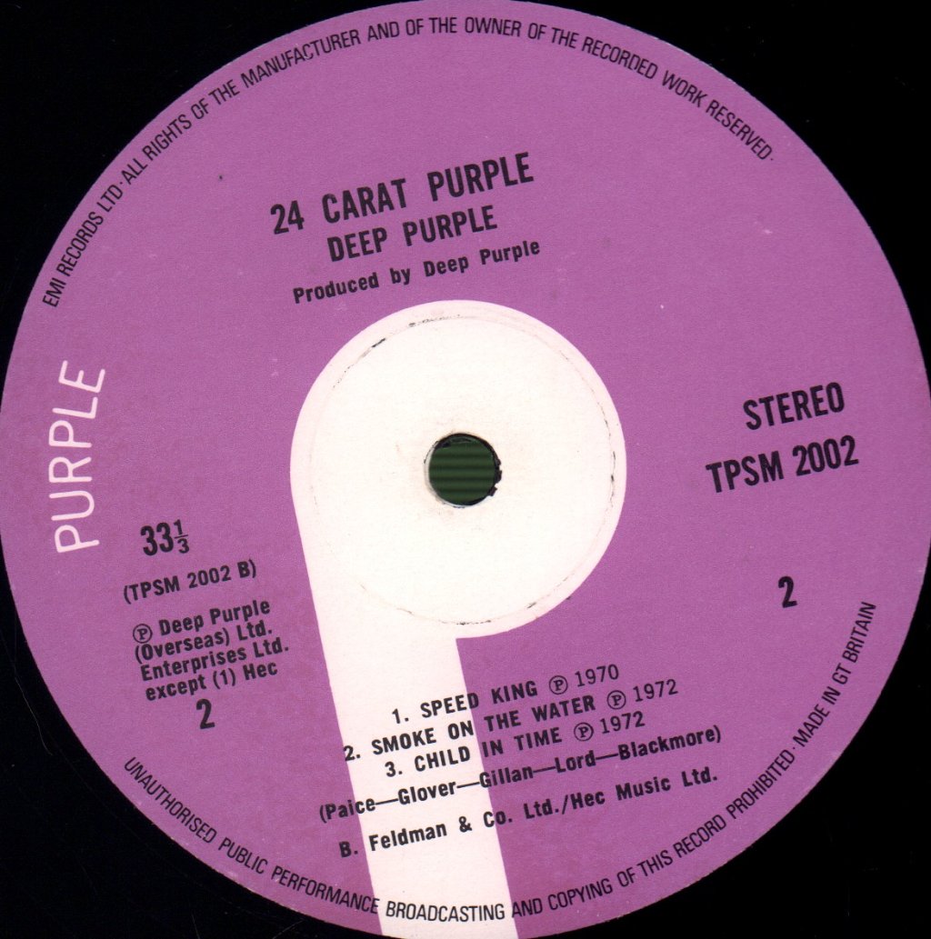 Deep Purple - 24 Carat Purple - Lp