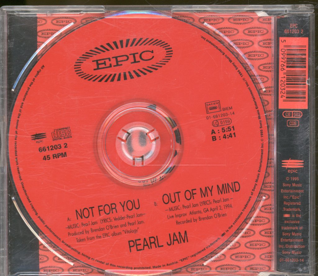 Pearl Jam - Not For You - Cd