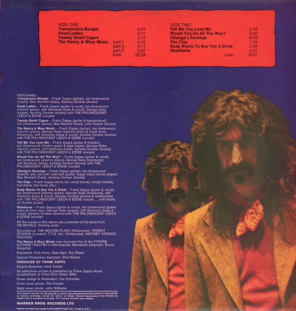 Frank Zappa - Chunga's Revenge - Lp