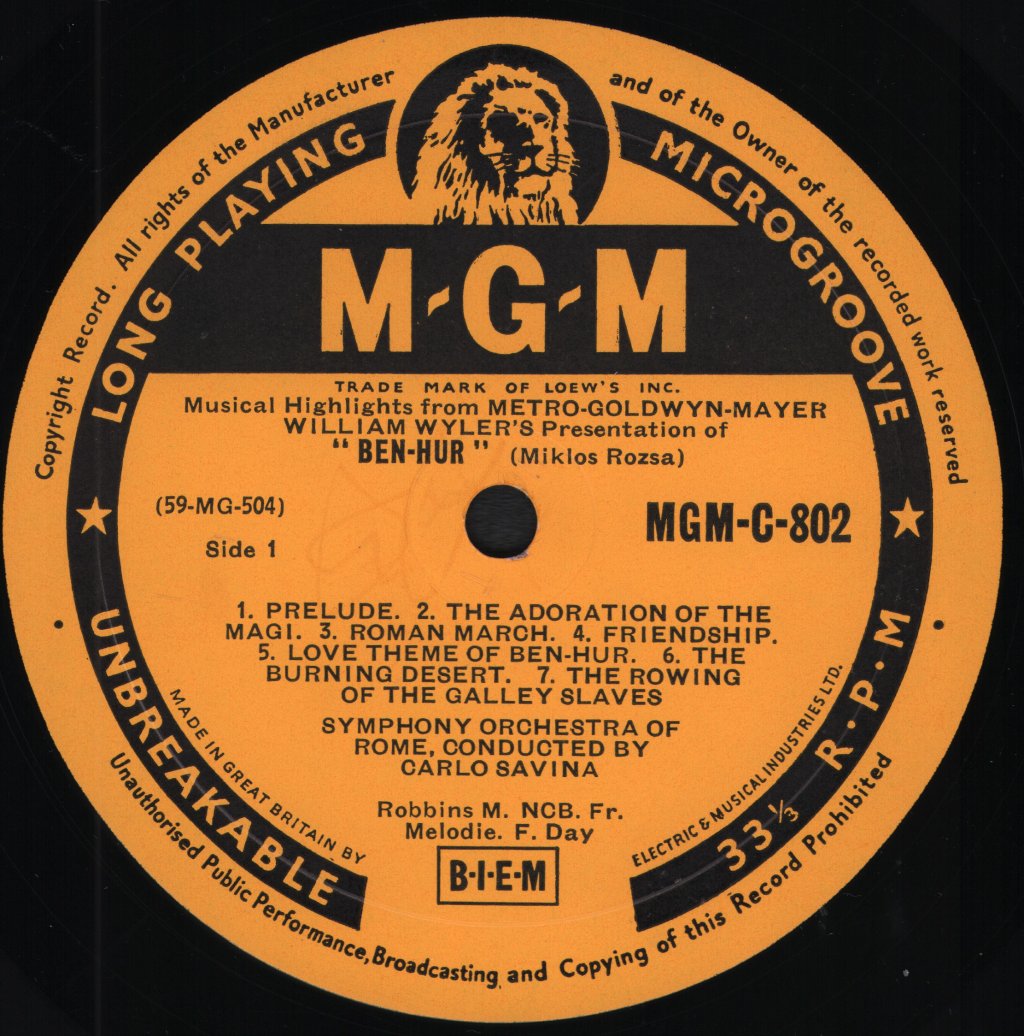 Miklos Rozsa - Ben Hur - Lp