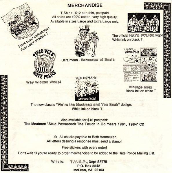 Tesco Vee's Hate Police - Crime Pays The Bills - 7 Inch
