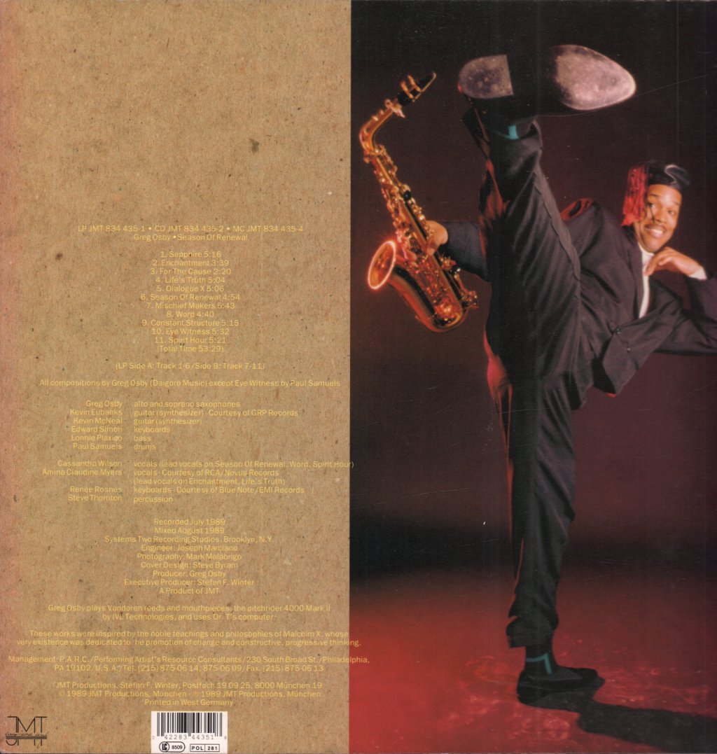 Greg Osby - Season Of Renewal - Lp