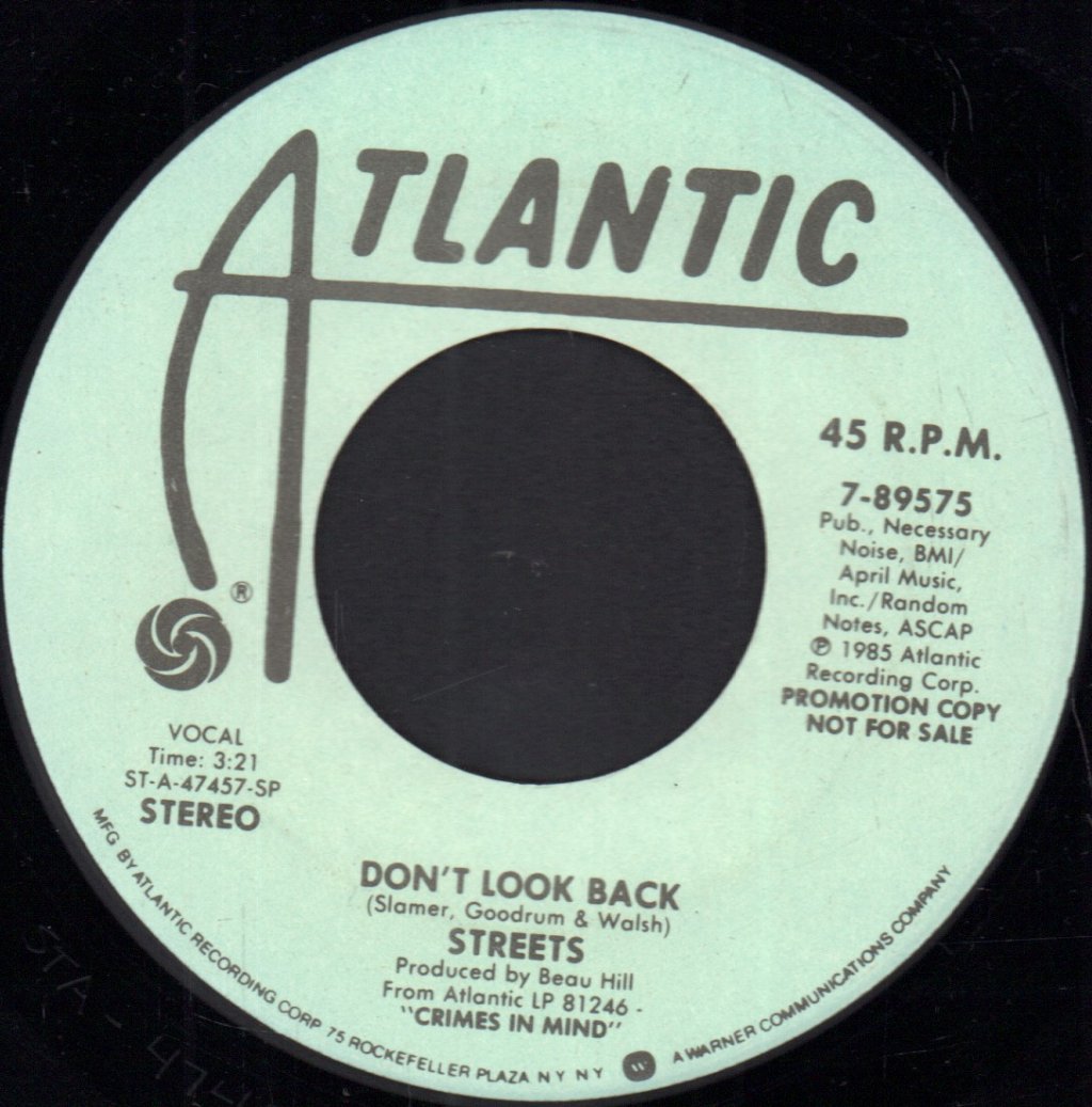 Streets (Rock) - Don't Look Back - 7 Inch