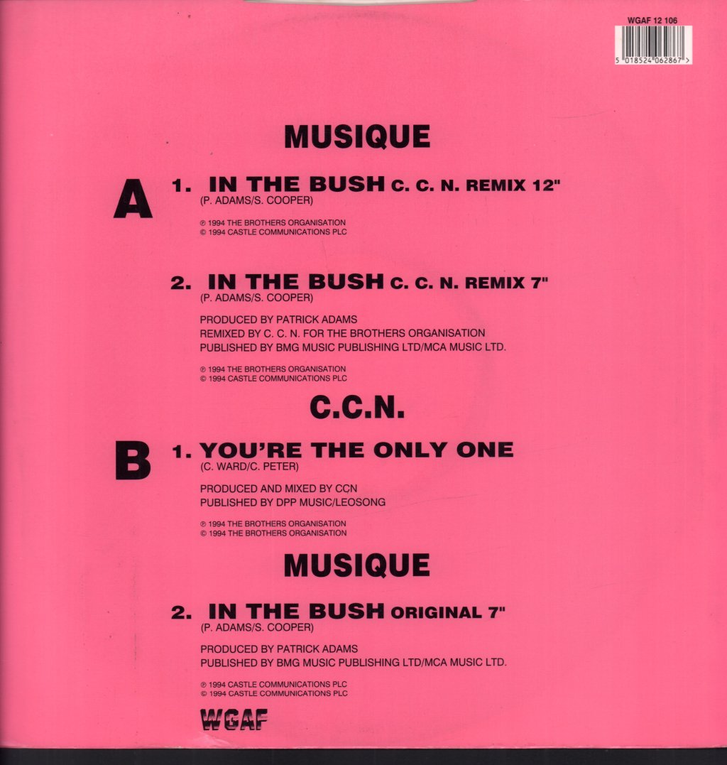 Musique - In The Bush - 12 Inch