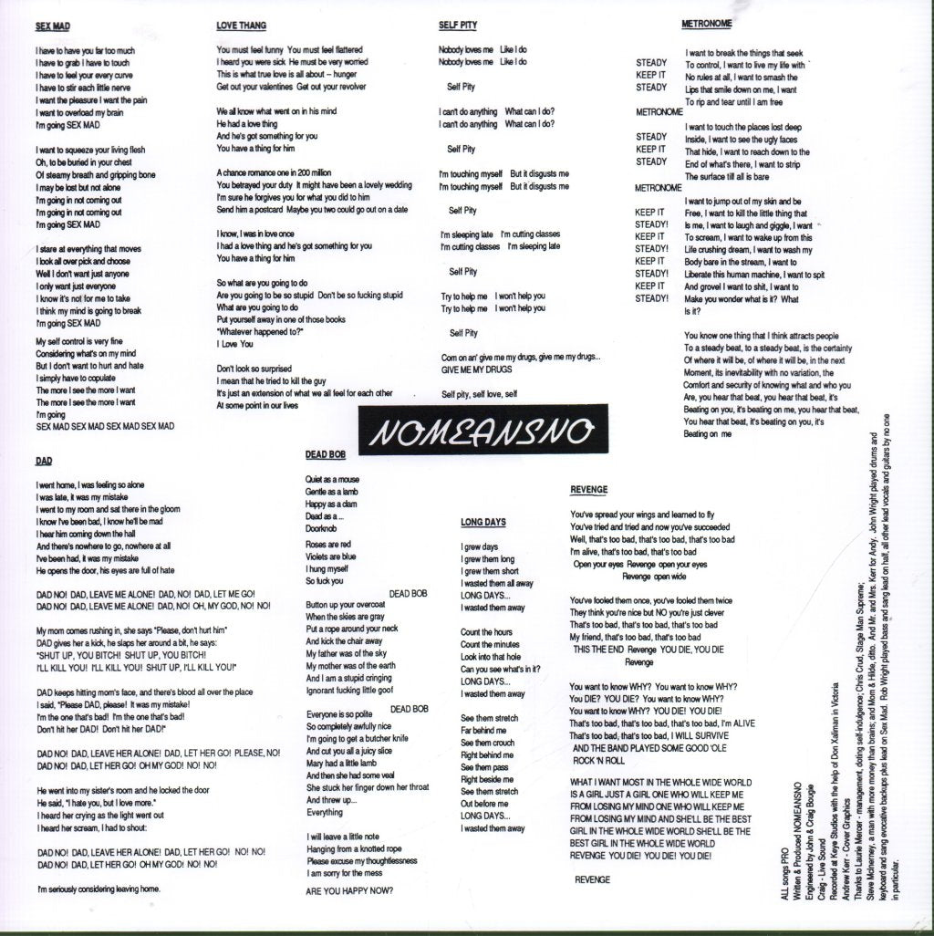 Nomeansno - Sex Mad - Lp