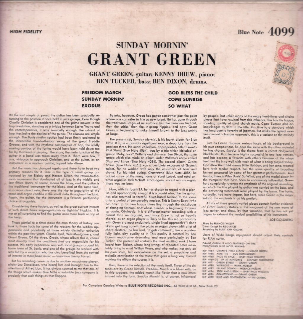 Grant Green - Sunday Mornin' - Lp