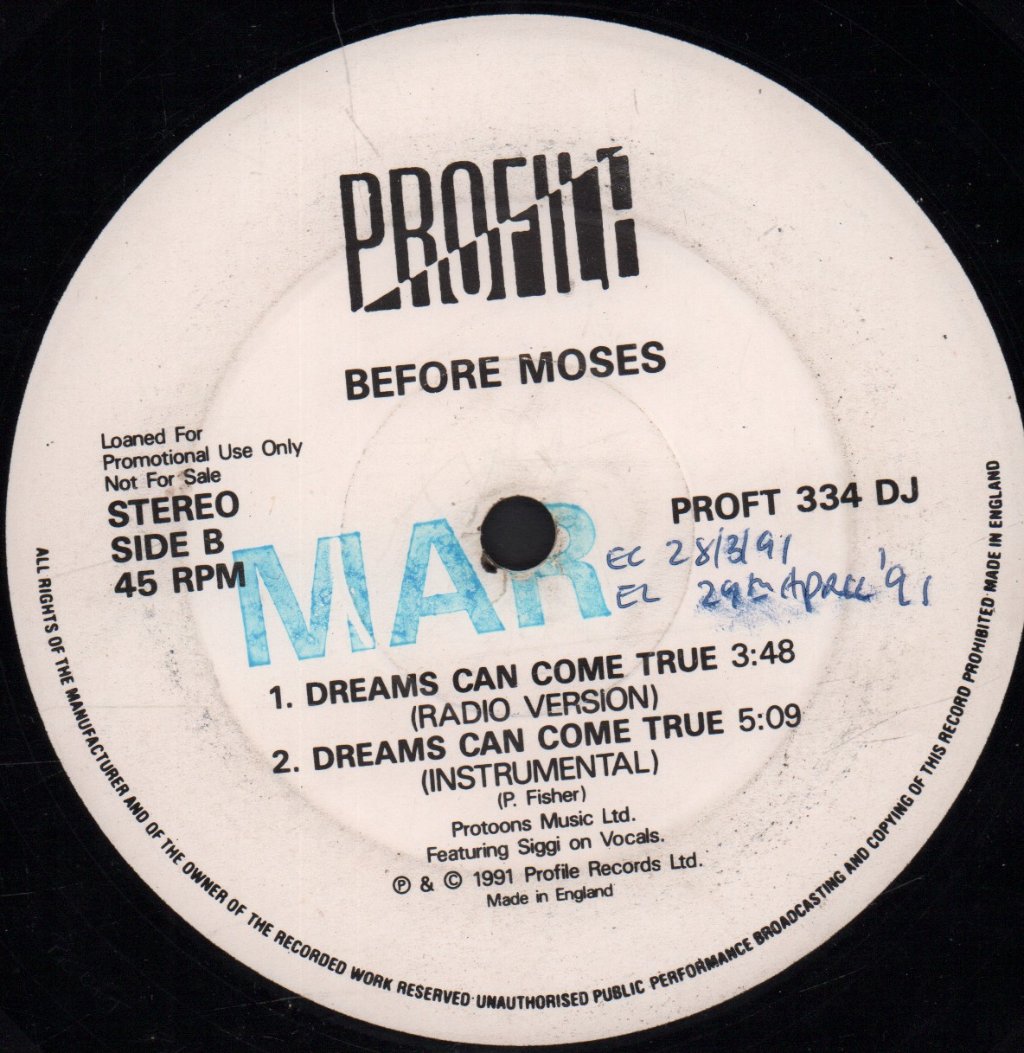 Before Moses - Dreams Can Come True - 12 Inch