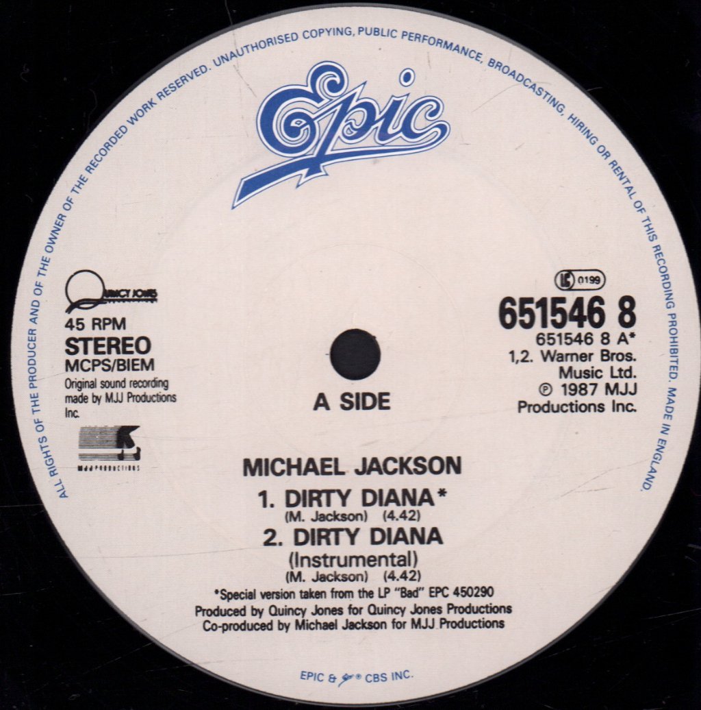Michael Jackson - Dirty Diana - 12 Inch