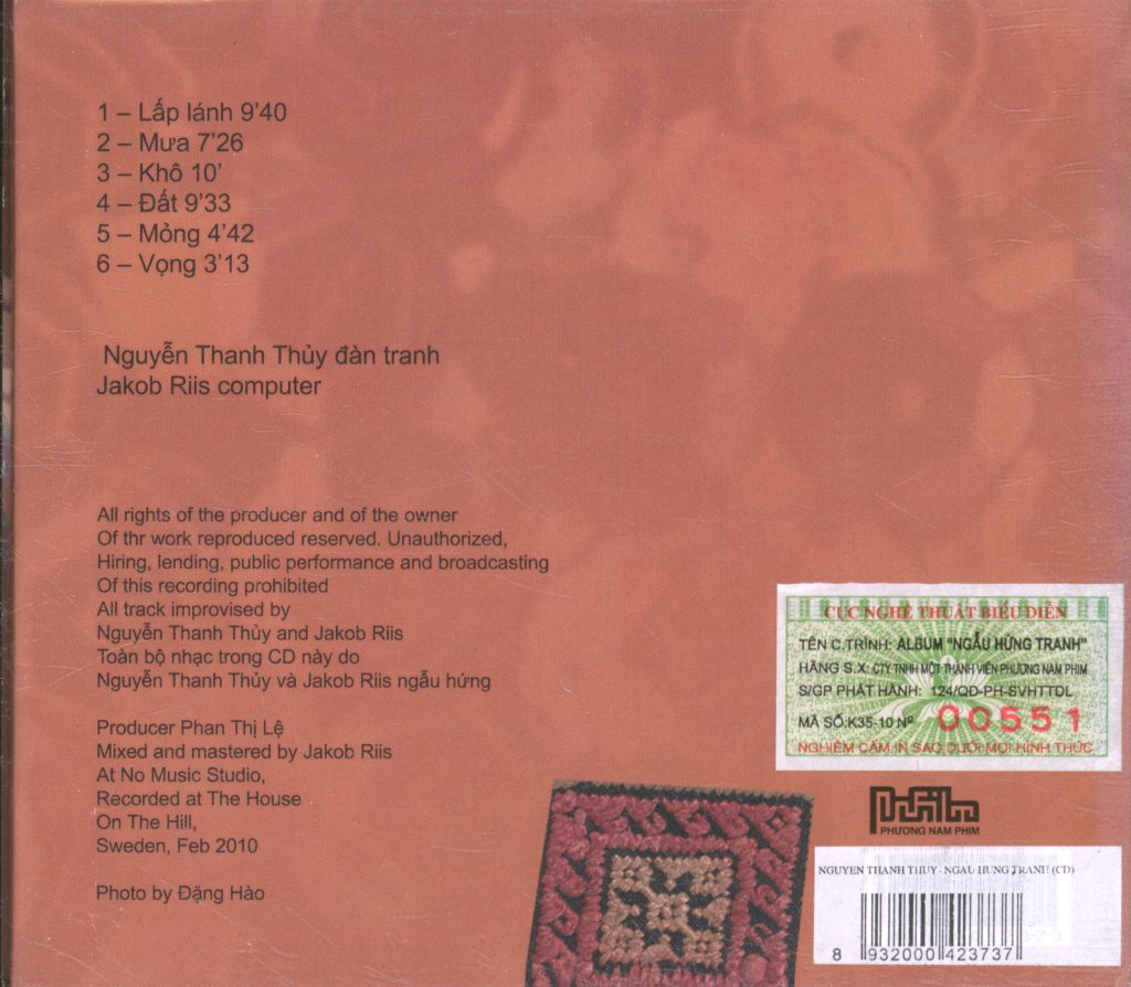 Nguyễn Thanh Thủy, Jakob Riis - Ngẫu Hứng Tranh - Tranh Improvisation - Cd
