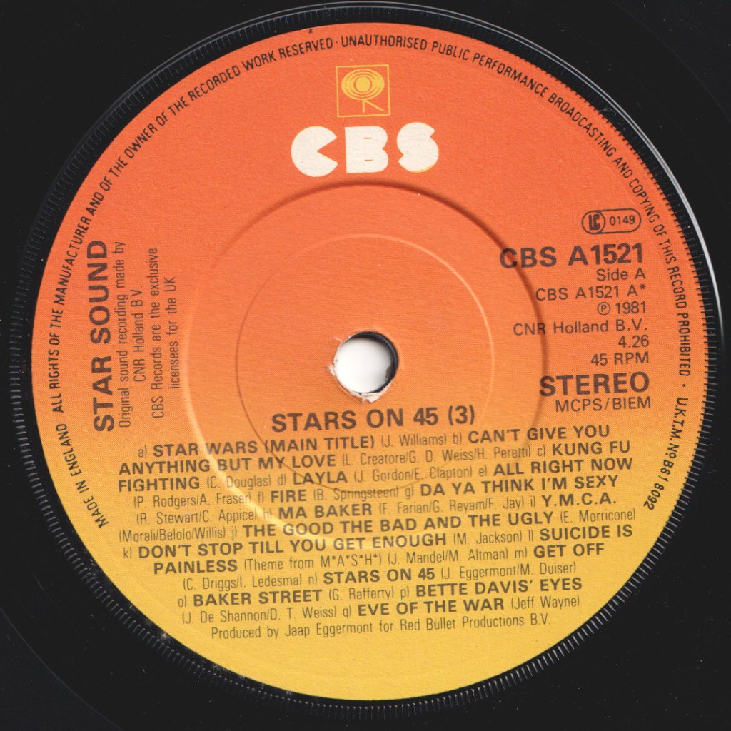 Starsound - Stars On 45 (3) - 7 Inch