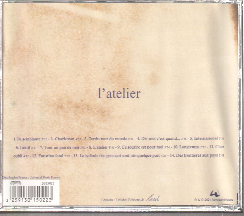 Tarmac - L'Atelier - Cd