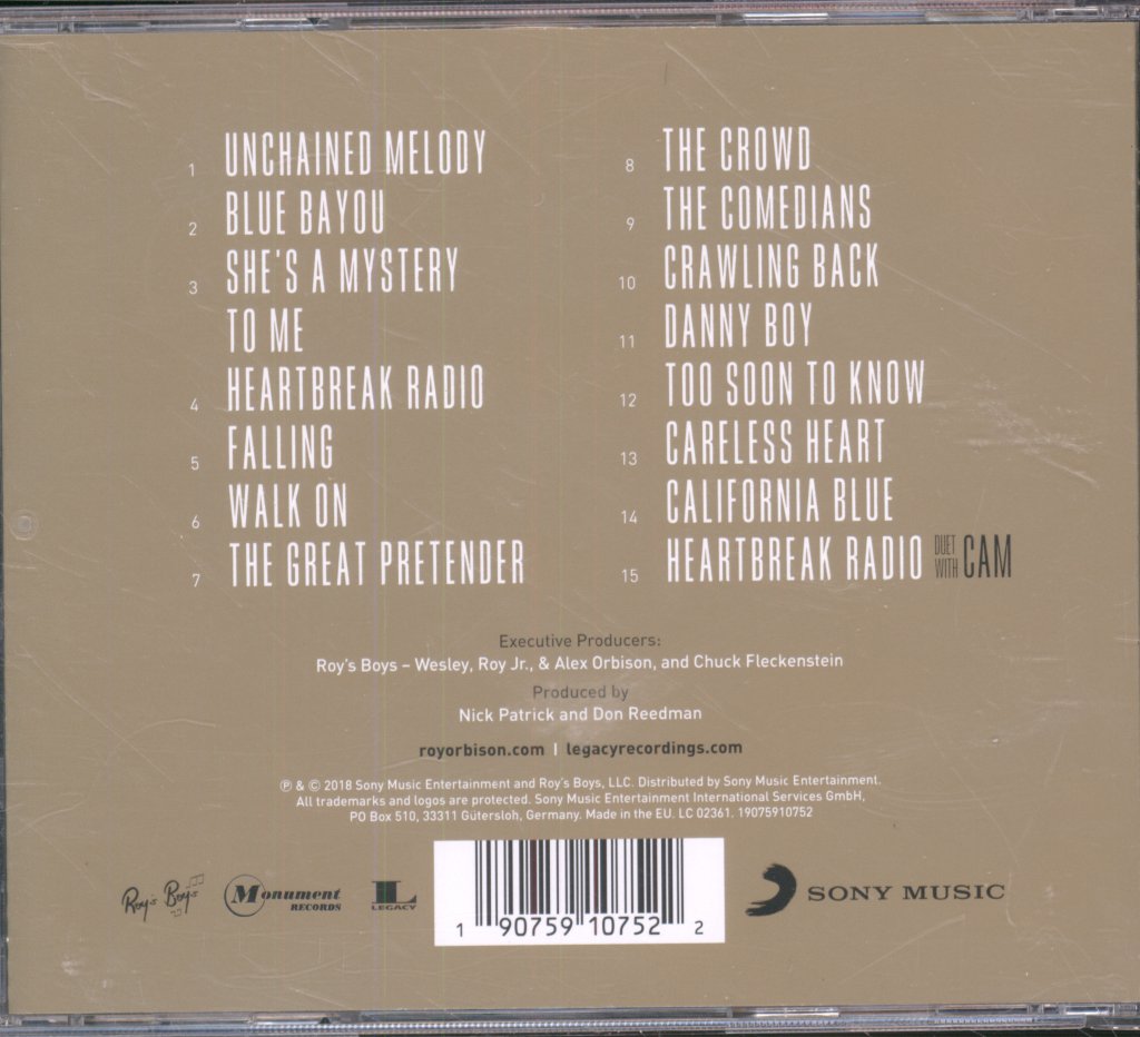 Roy Orbison - Unchained Melodies - Cd