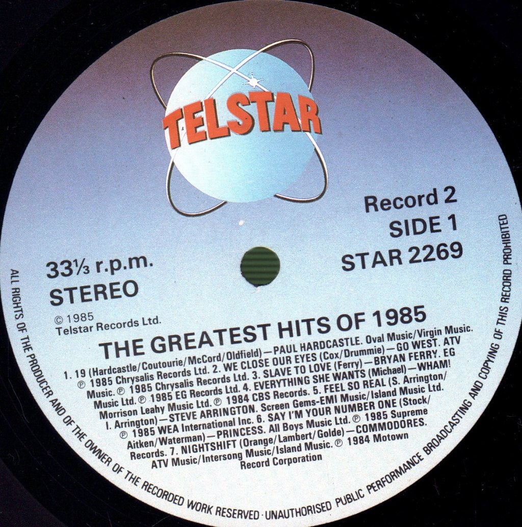 Various Artists - Greatest Hits Of 1985 - Double Lp