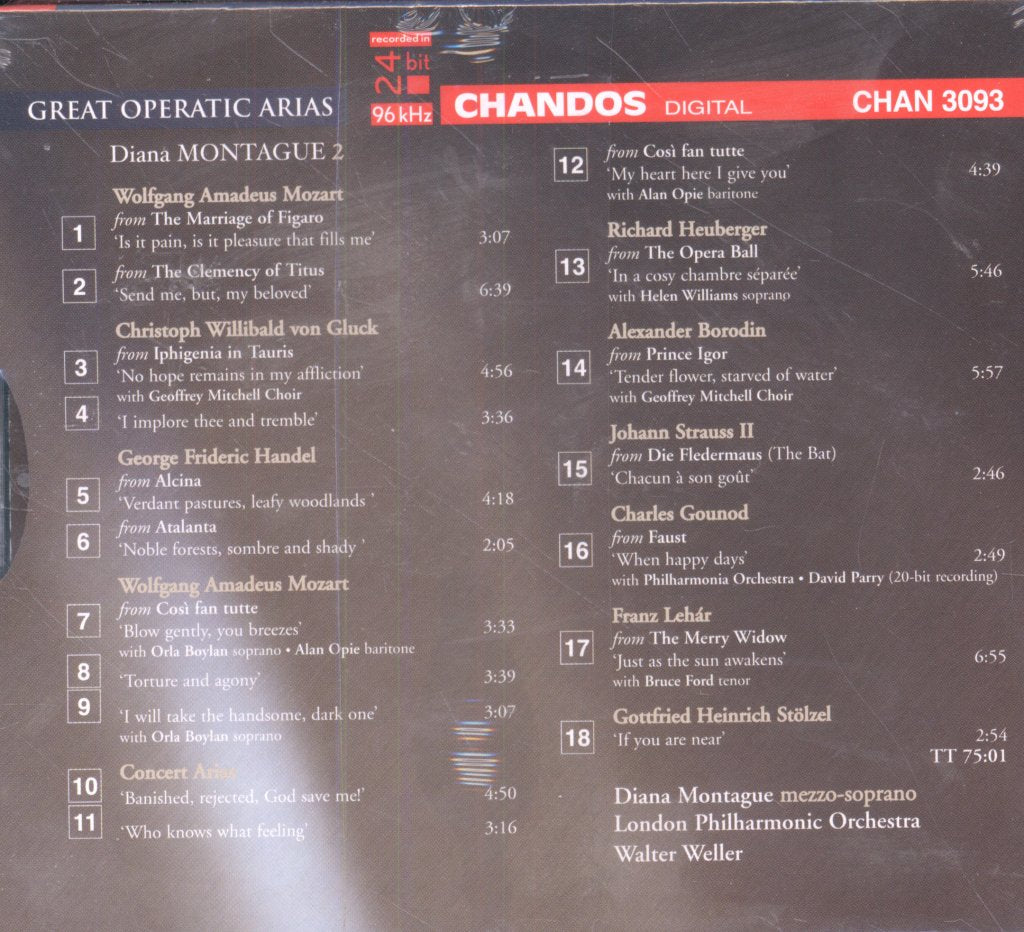Diana Montague, London Philharmonic Orchestra, Walter Weller - Great Operatic Arias - Cd