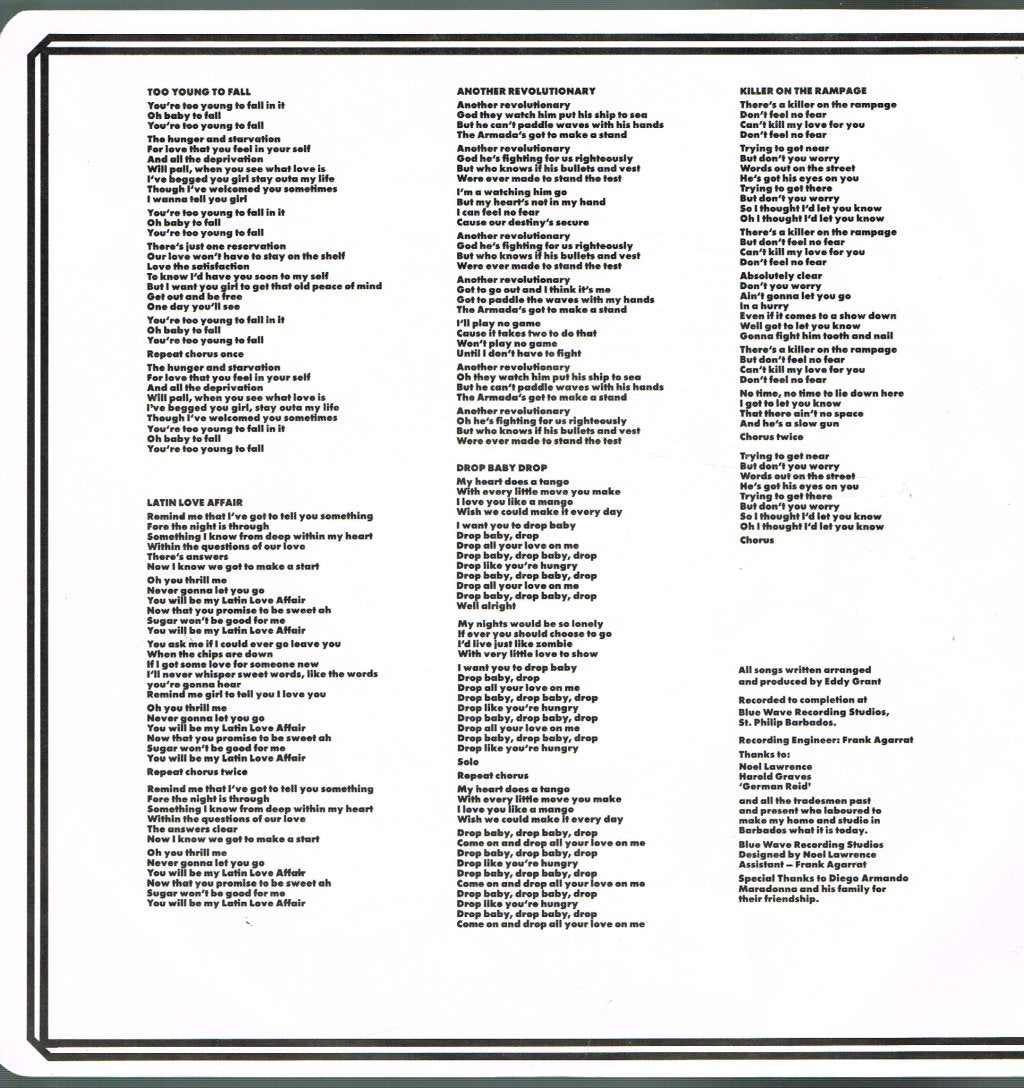 Eddy Grant - Killer On The Rampage - Lp