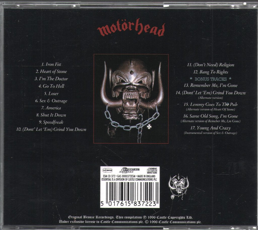 Motorhead - Iron Fist - Cd