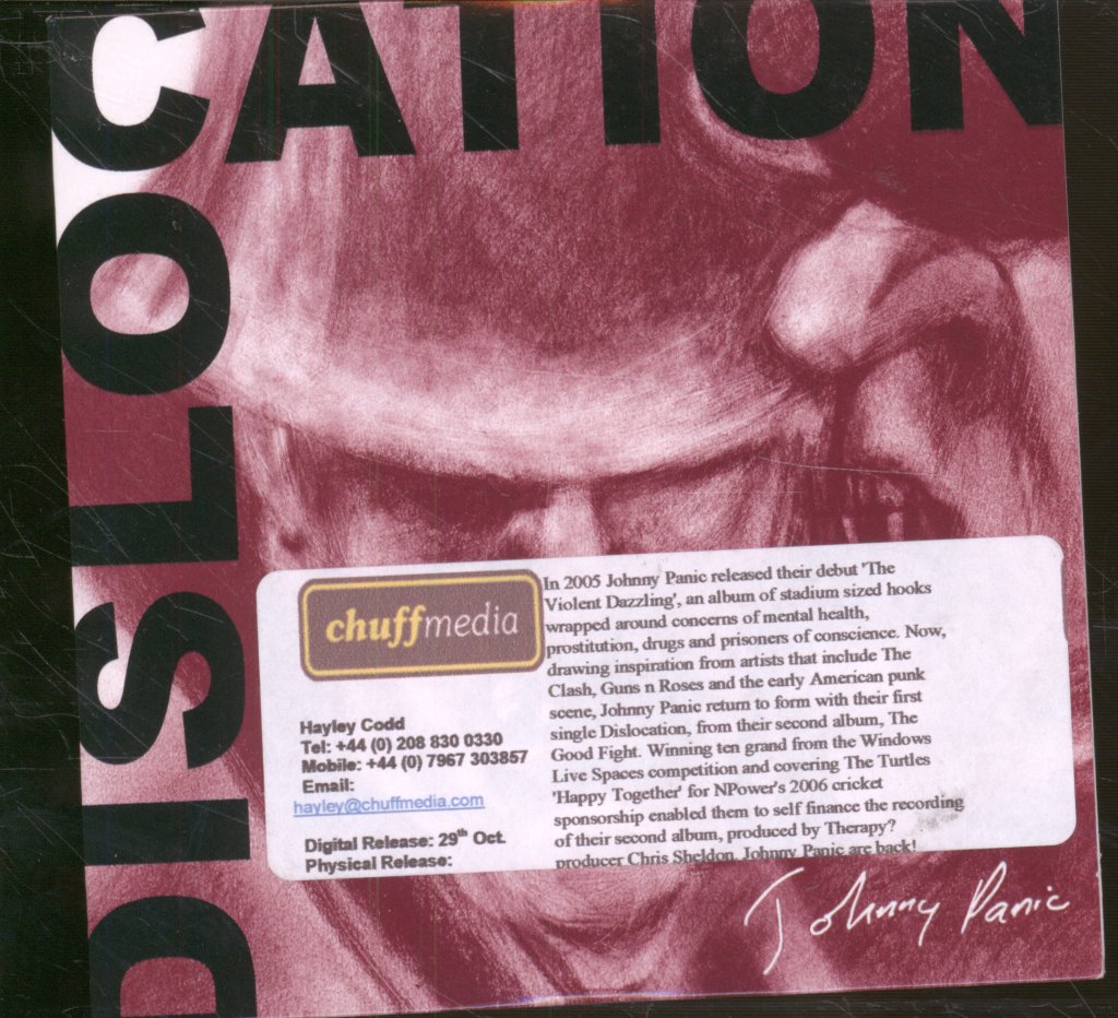 Johnny Panic - Boredom Turns Me On... - Cd