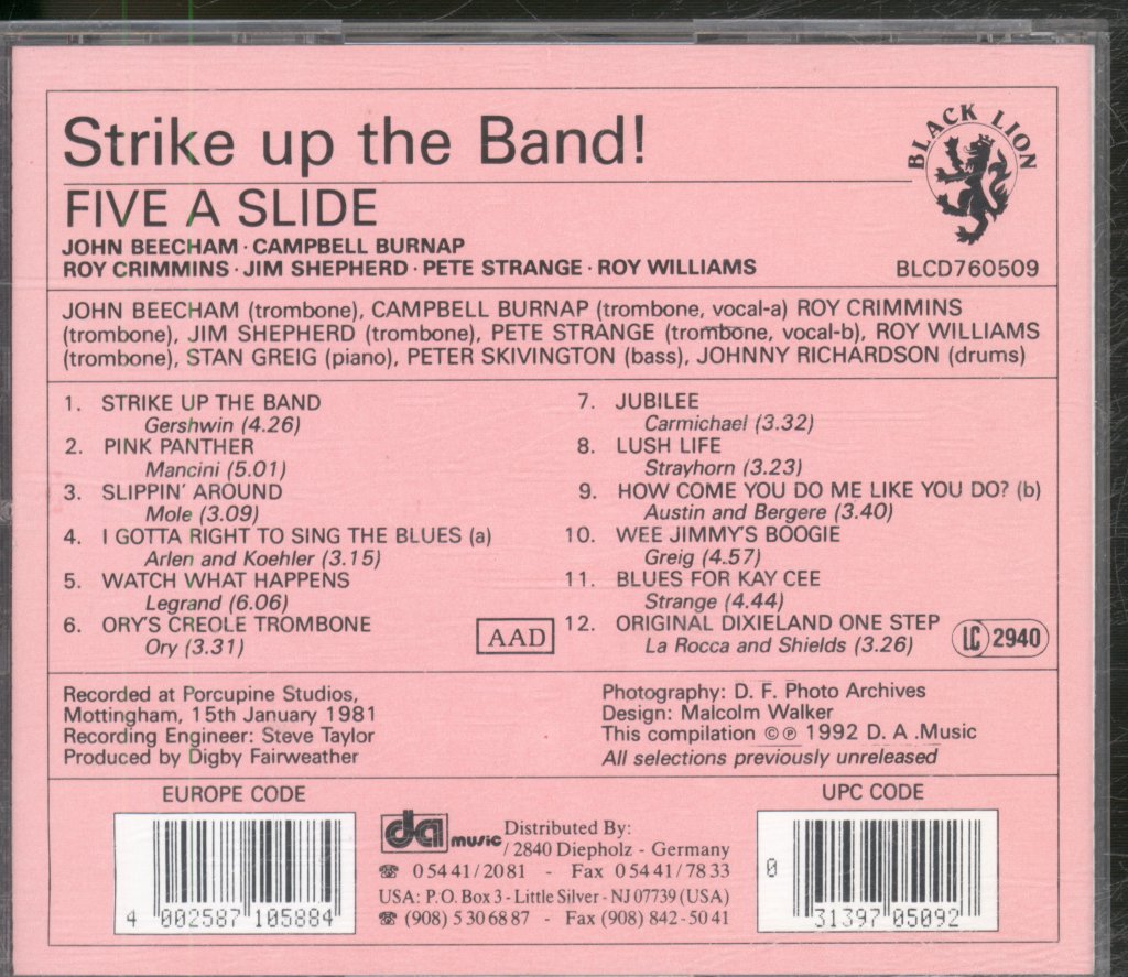 Five A Slide - Strike Up The Band! - Cd