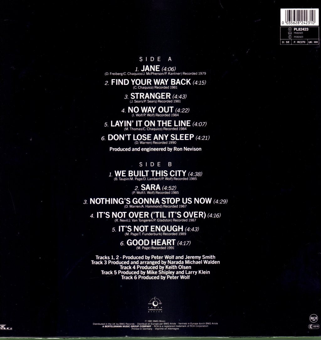 Starship - Greatest Hits (Ten Years And Change 1979-1991) - Lp
