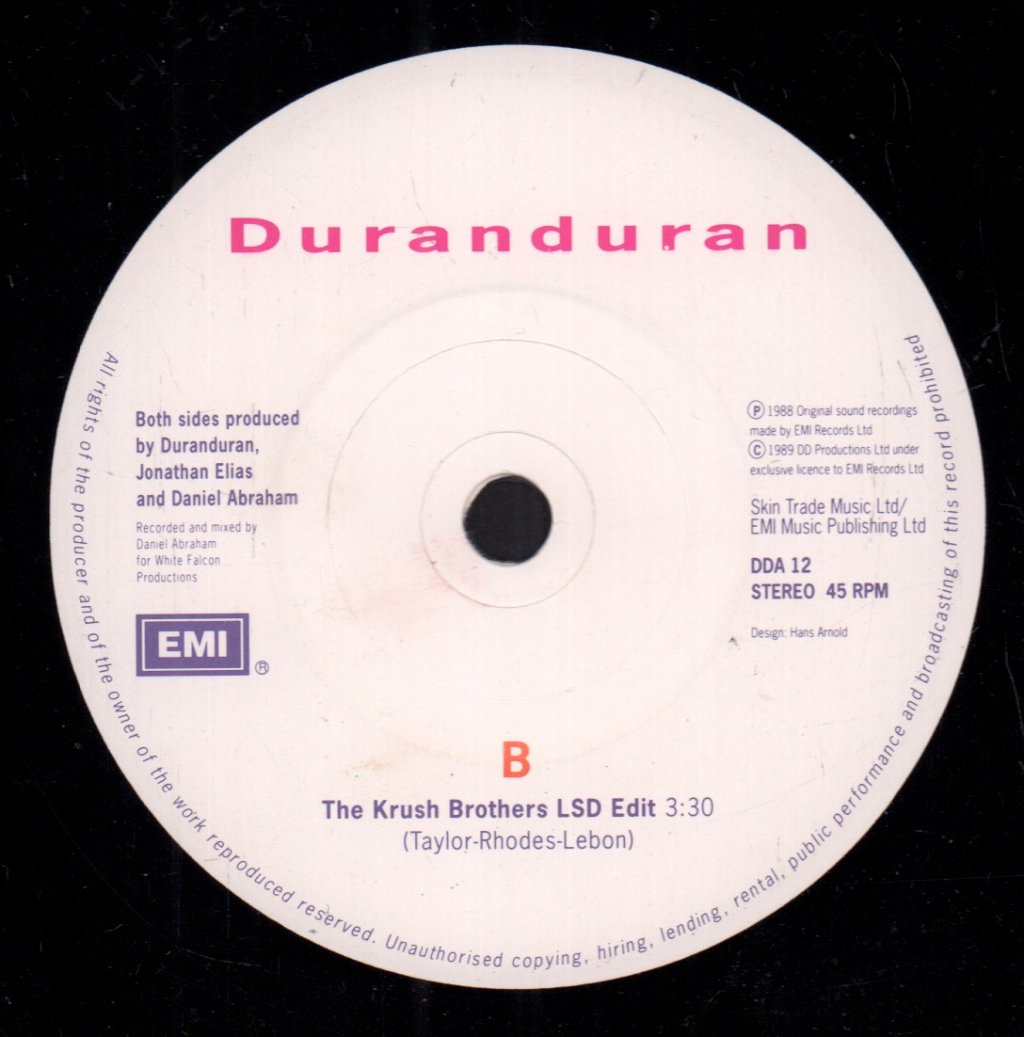 Duran Duran - Do You Believe In Shame - 7 Inch