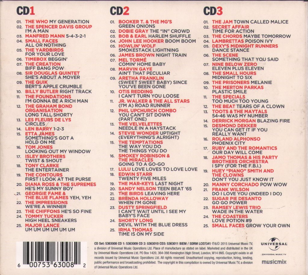 Various Artists - Our Generation (75 Mod Classics A Way Of Life) - Triple Cd