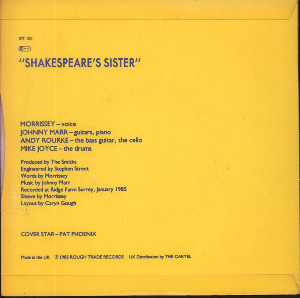 Smiths - Shakespeare's Sister - 7 Inch
