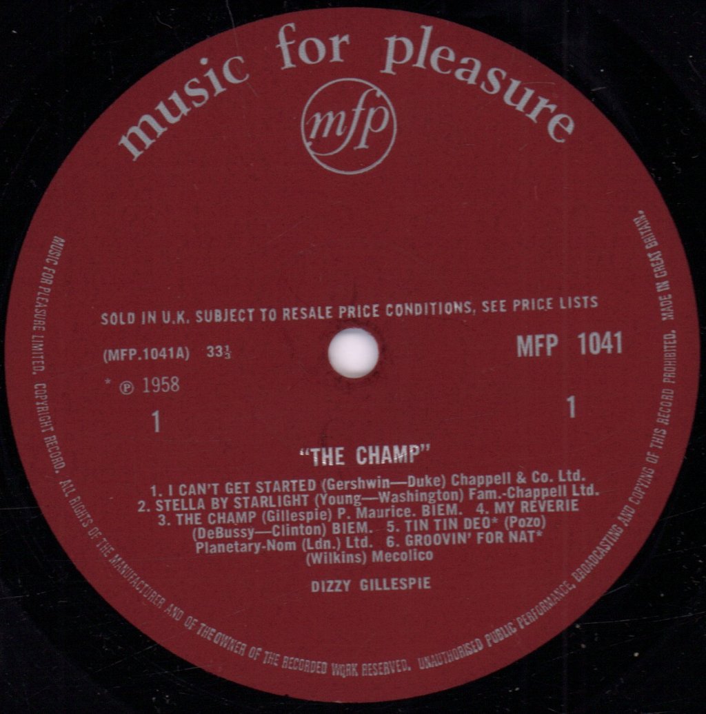 Dizzy Gillespie - Champ - Lp