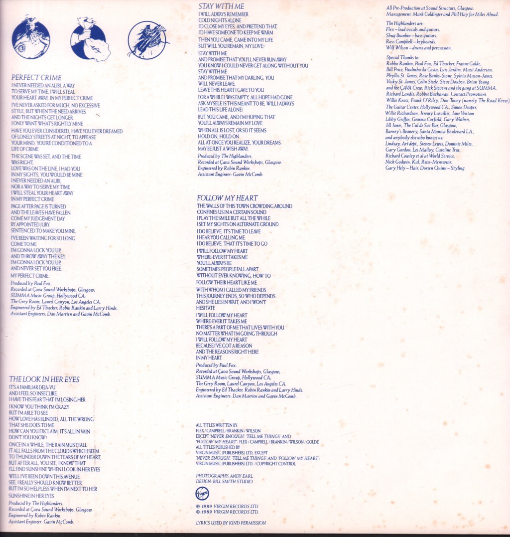 Highlanders - A Perfect Crime - Lp