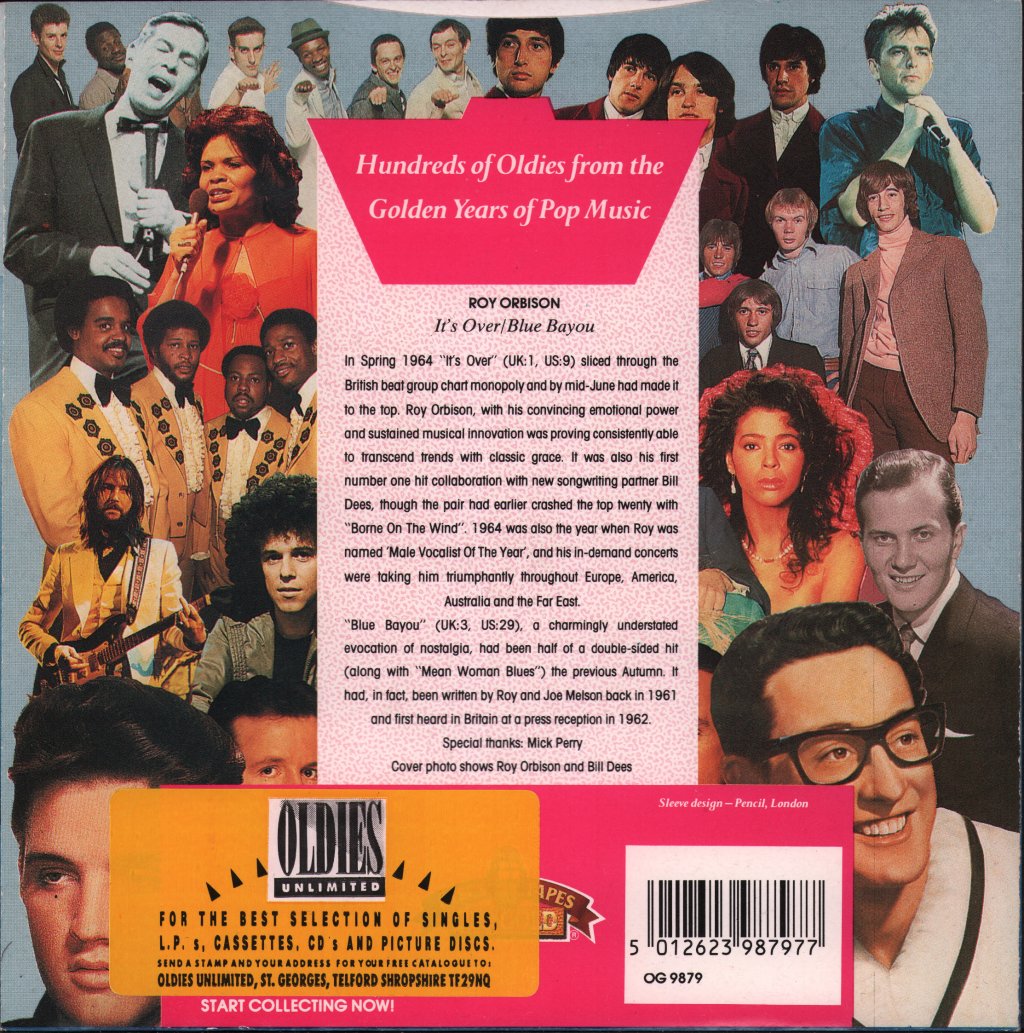 Roy Orbison - It's Over - 7 Inch