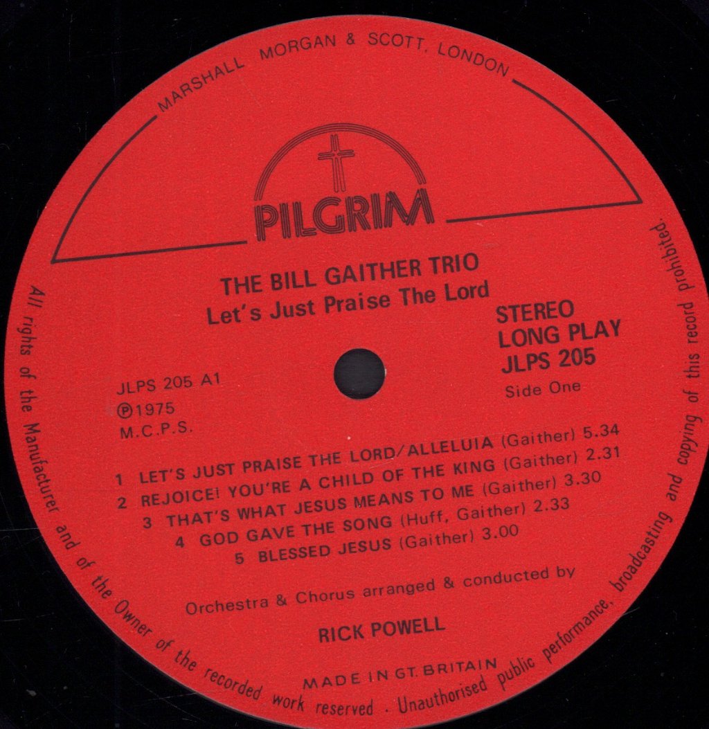 Bill Gaither Trio - Let's Just Praise The Lord - Lp